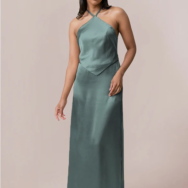 Revelry Bridesmaid Dress - Everly Satin Color Rosemary